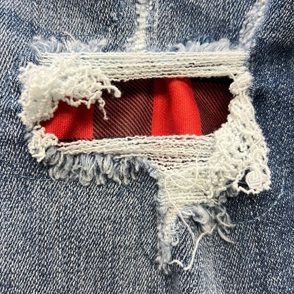 Judy Blue Distressed Skinny Fit Jeans - Size 3/26 Patchwork Stretch - Picture 3 of 13